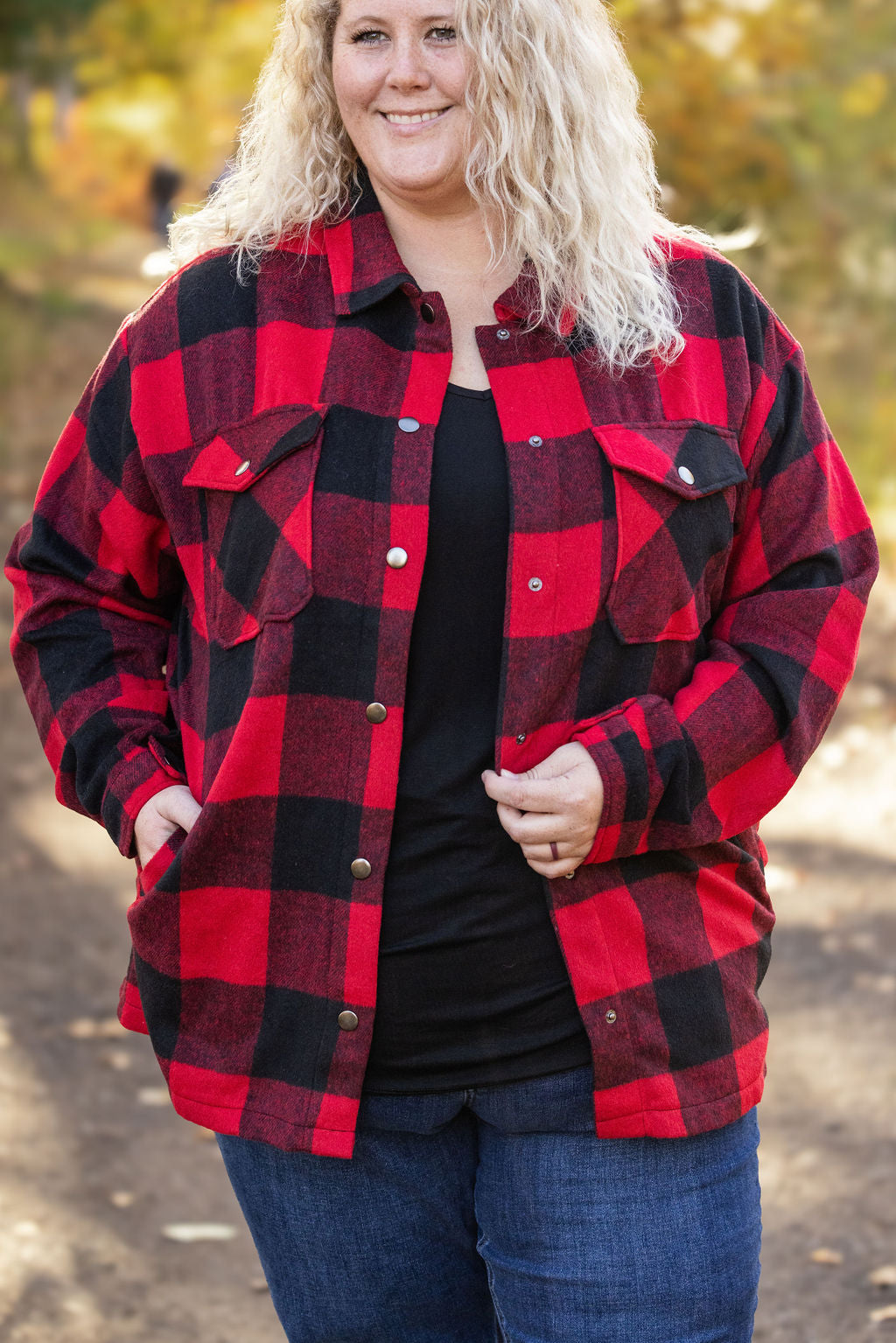 Michelle Mae Norah Plaid Shacket - Buffalo Plaid