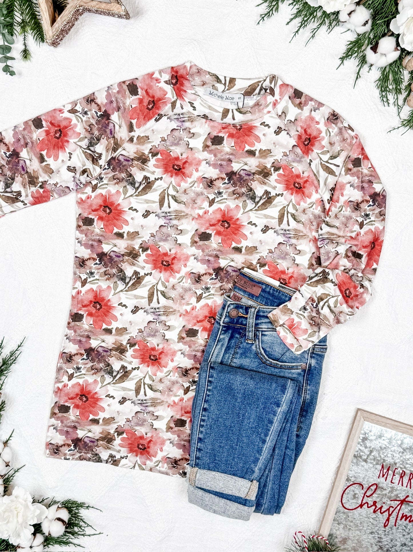 Michelle Mae Blair Long Sleeve Top - Floral Sunset