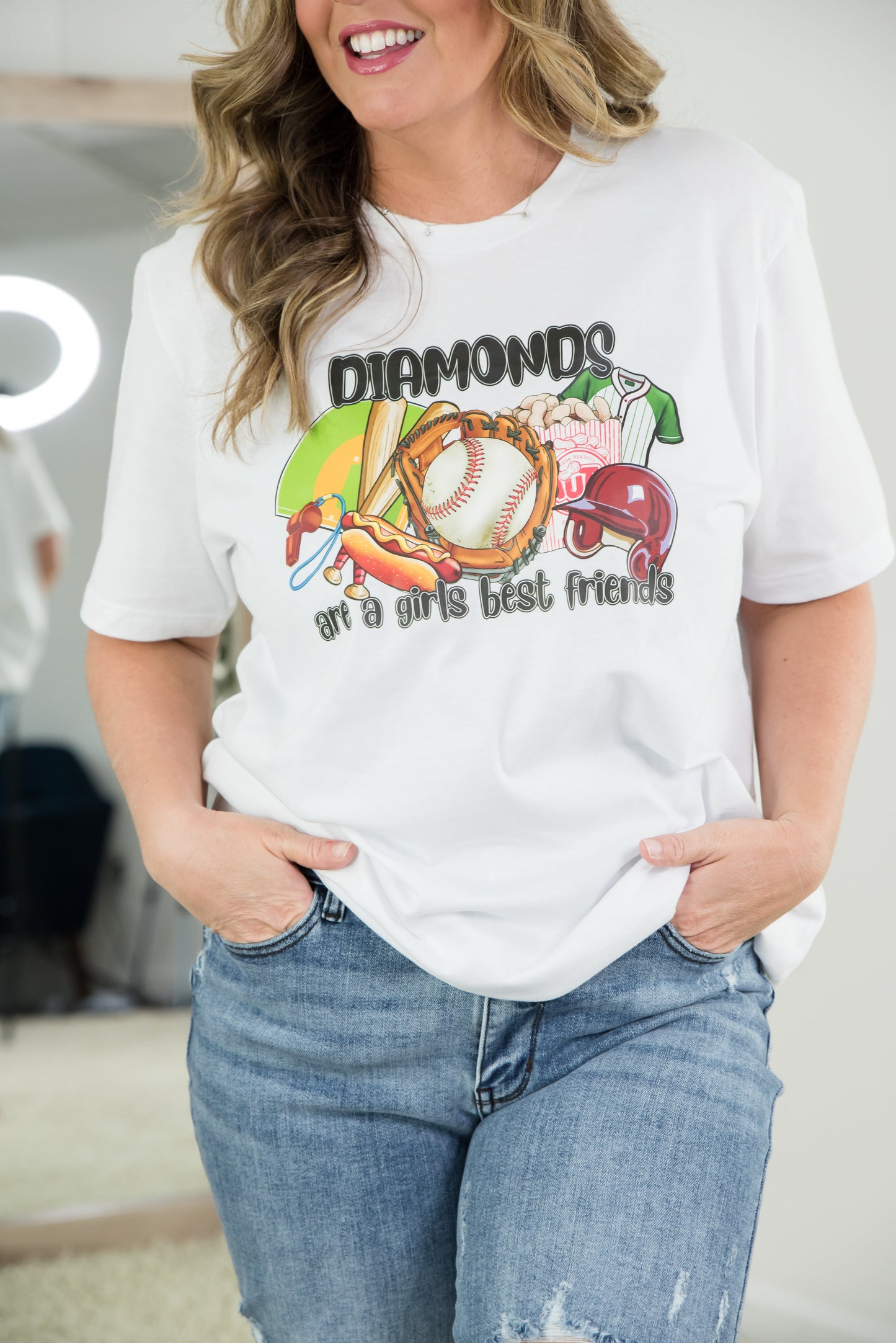 Diamonds Are a Girl's Best Friend Graphic Tee