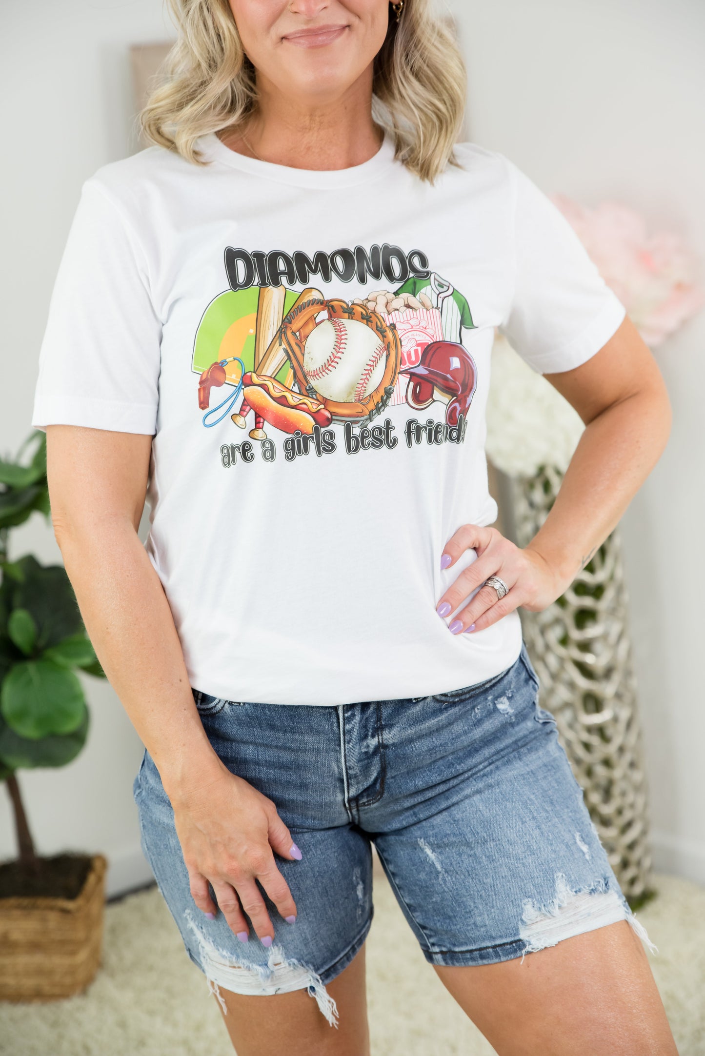 Diamonds Are a Girl's Best Friend Graphic Tee