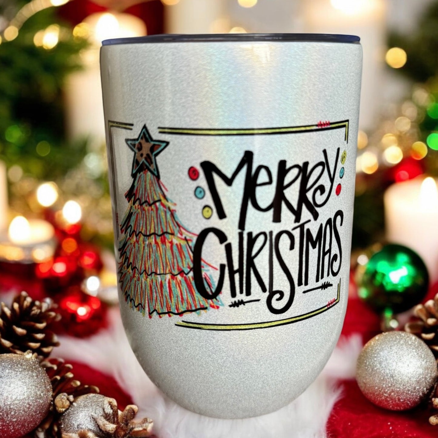 MERRY CHRISTMAS Wine Tumbler