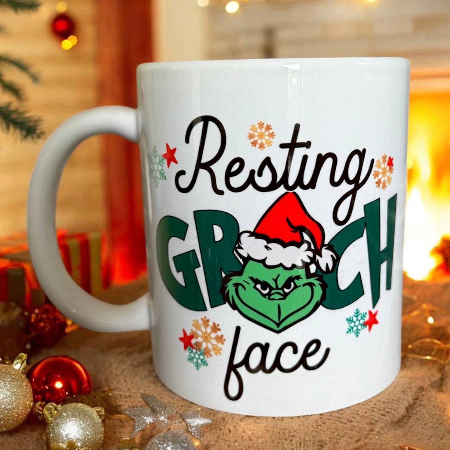 RESTING GRINCH FACE Ceramic Mug