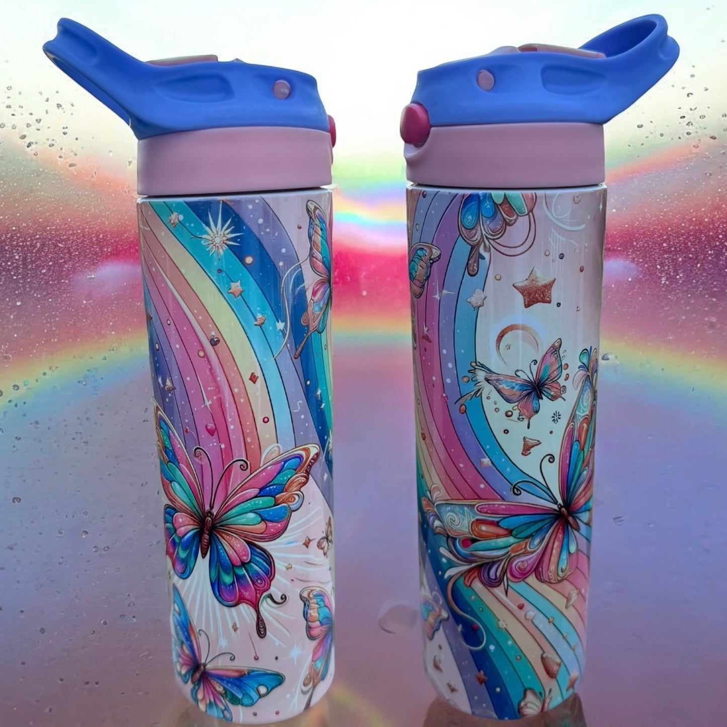 RAINBOWS AND MORE Kids Flip Top Tumbler