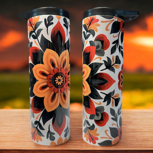 COLORFUL FLOWERS Flip Top Tumbler