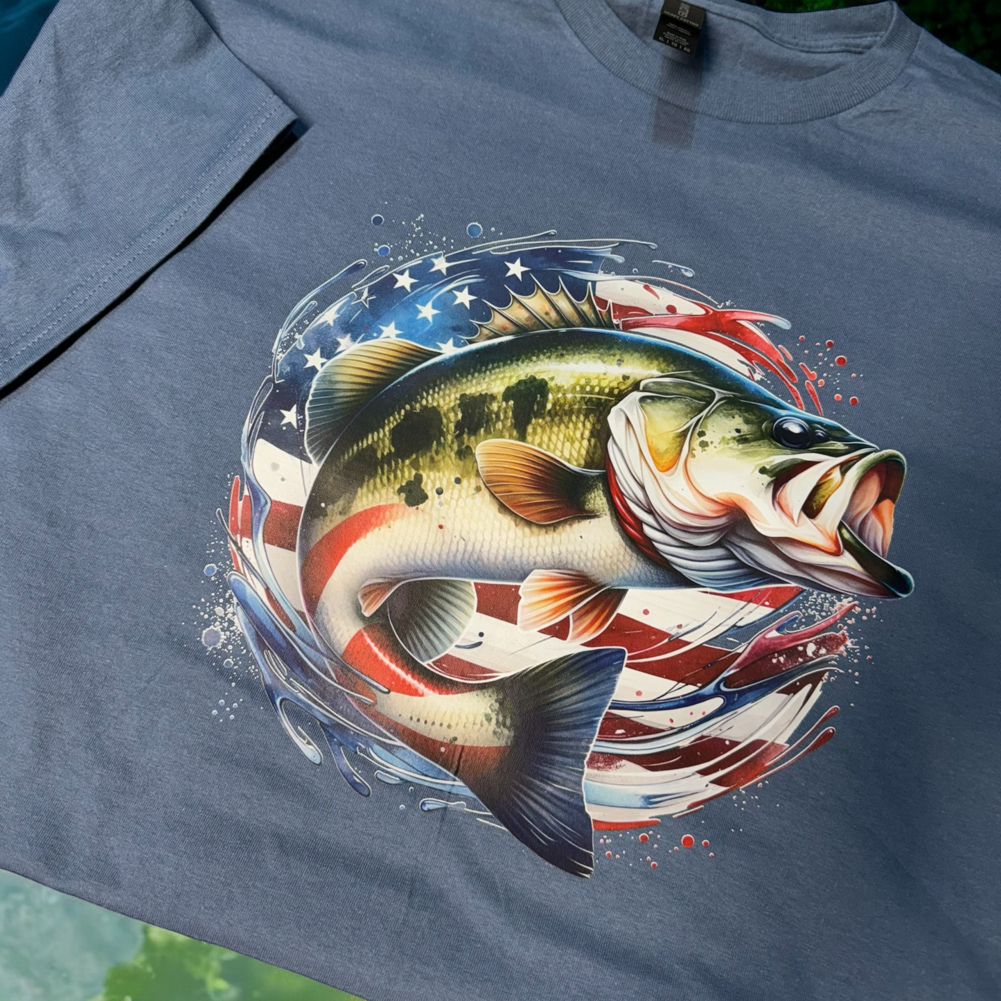 PATRIOTIC FISHERMAN Graphic Tee