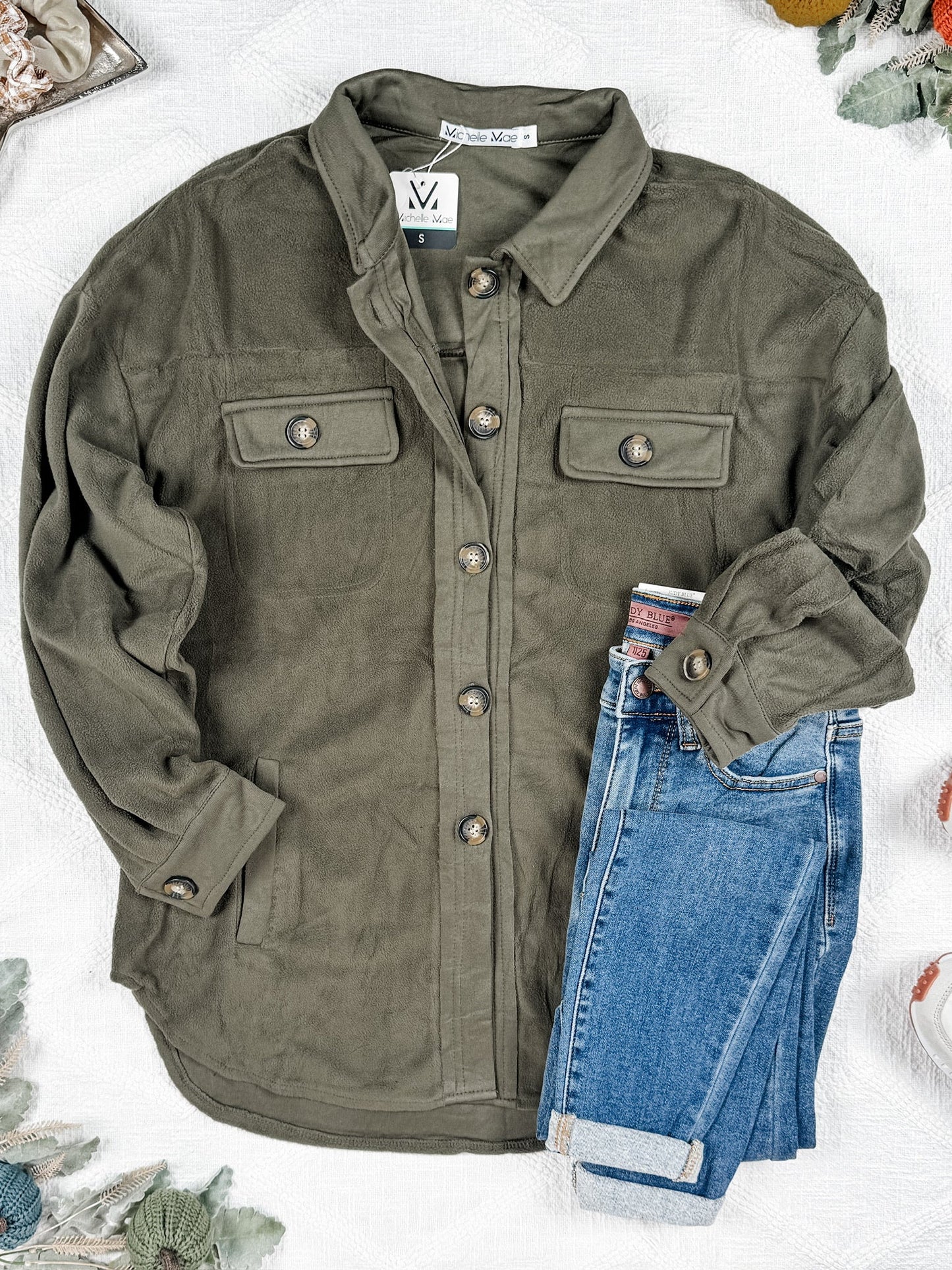 Michelle Mae Jordan Shacket - Olive