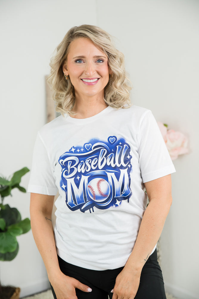 Baseball Mom Graffiti Graphic Tee