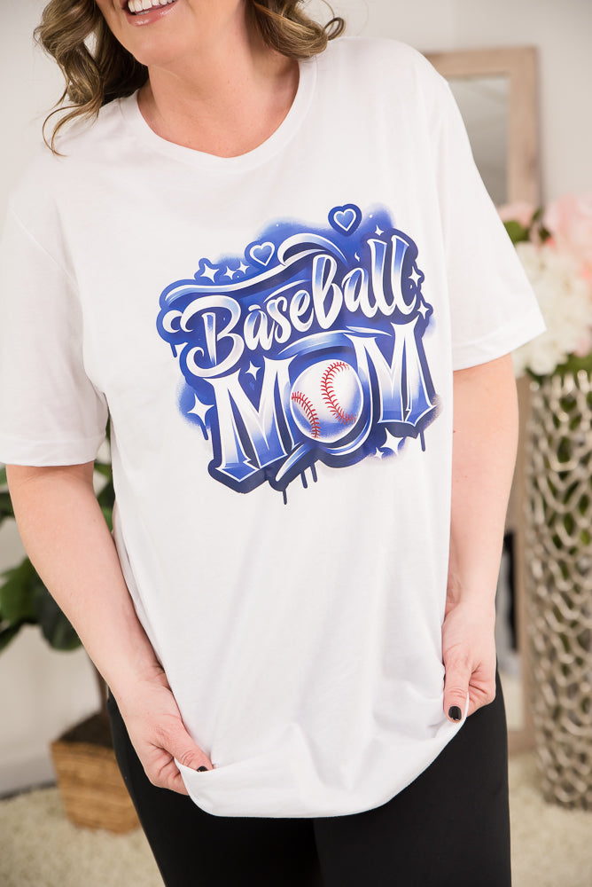 Baseball Mom Graffiti Graphic Tee