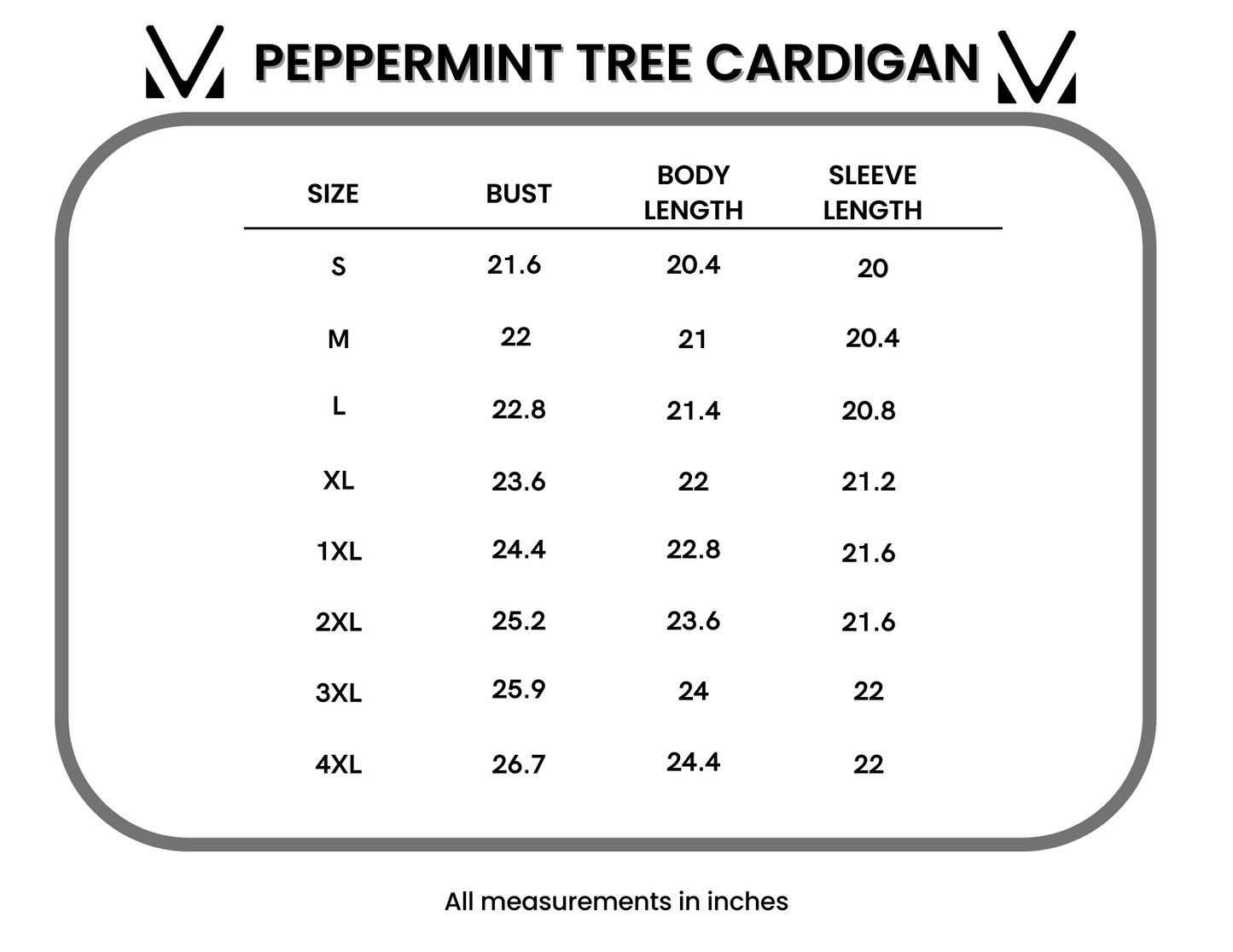 Michelle Mae Peppermint Tree Cardigan