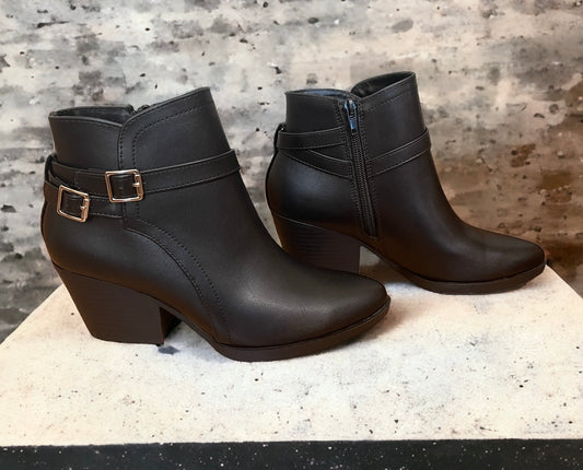 SODA Nadine Ankle Buckle Boots