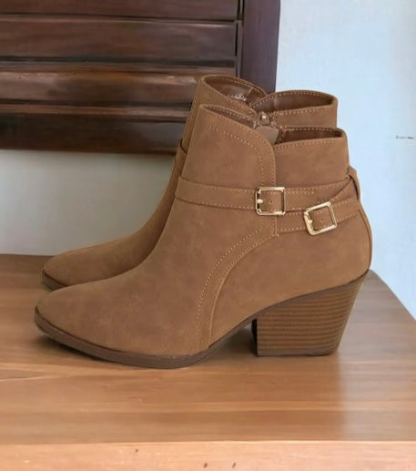 SODA Nadine Ankle Buckle Boots