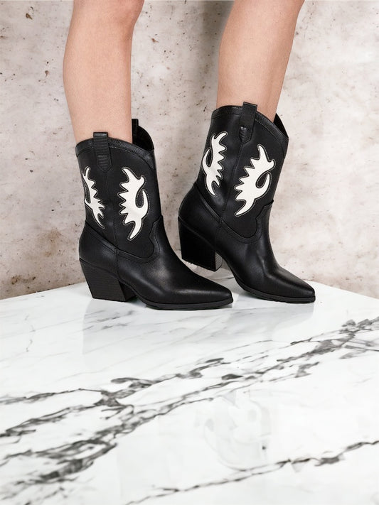 SODA GIGA Western High Ankle Boots