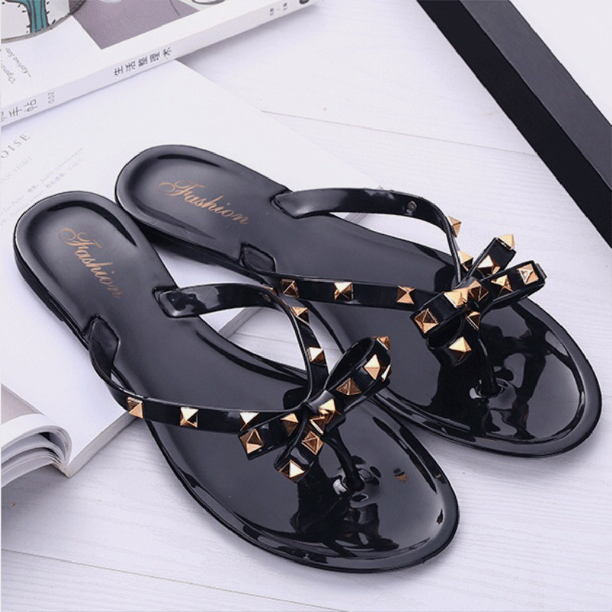 PREORDER- Bow Toe Post PVC Sandals