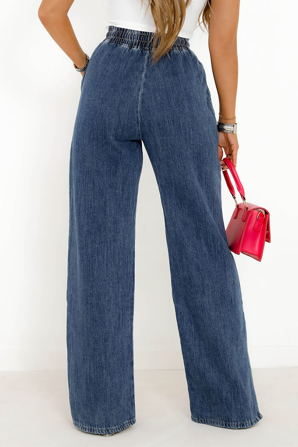 PREORDER- Slit Wide Leg Jeans with Pockets