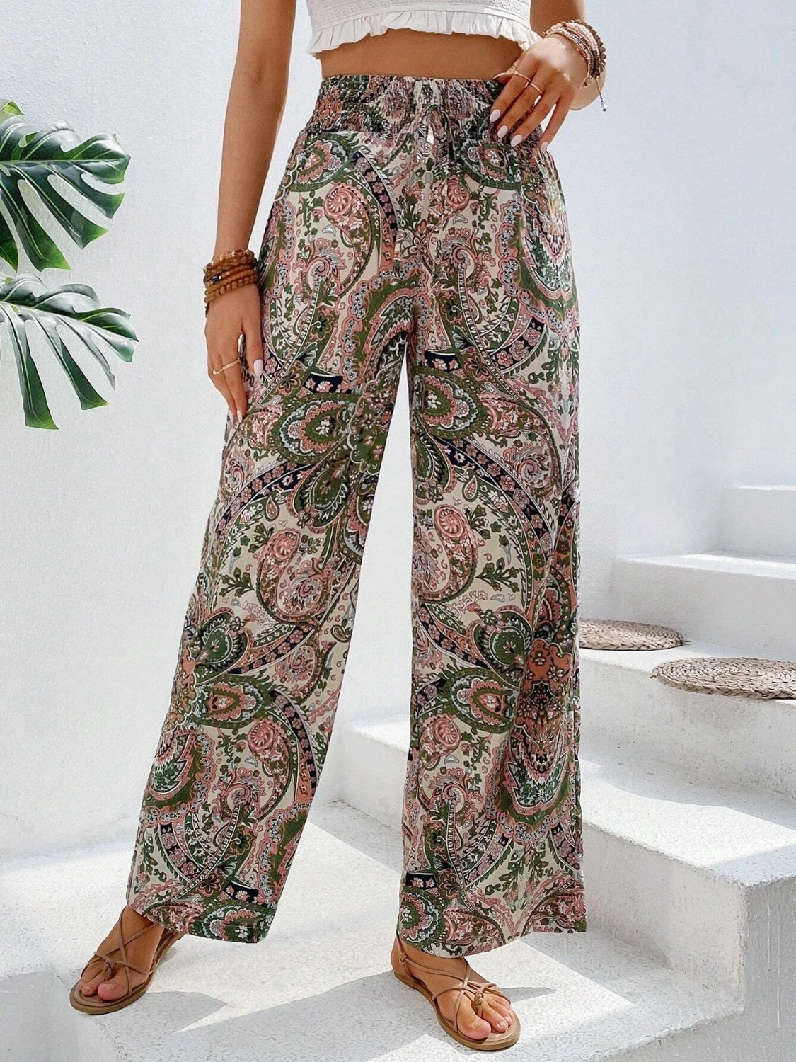 PREORDER- Printed Wide Leg Pants