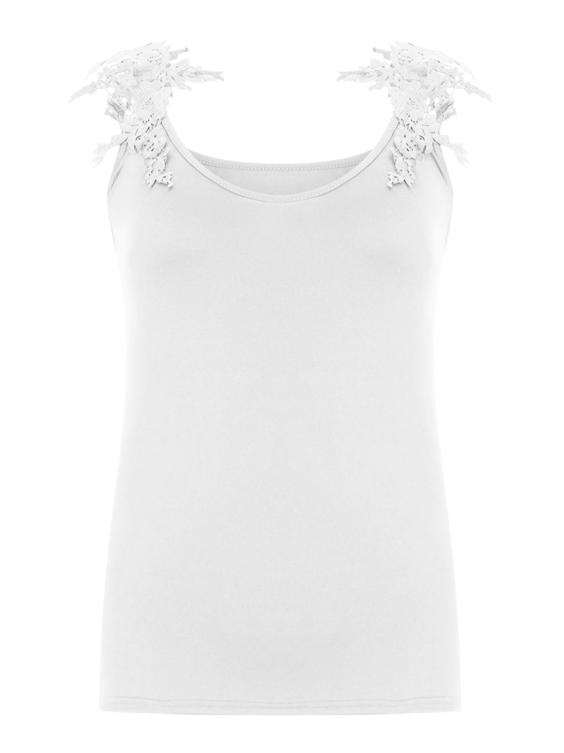 PREORDER- Full Size Lace Detail Scoop Neck Tank