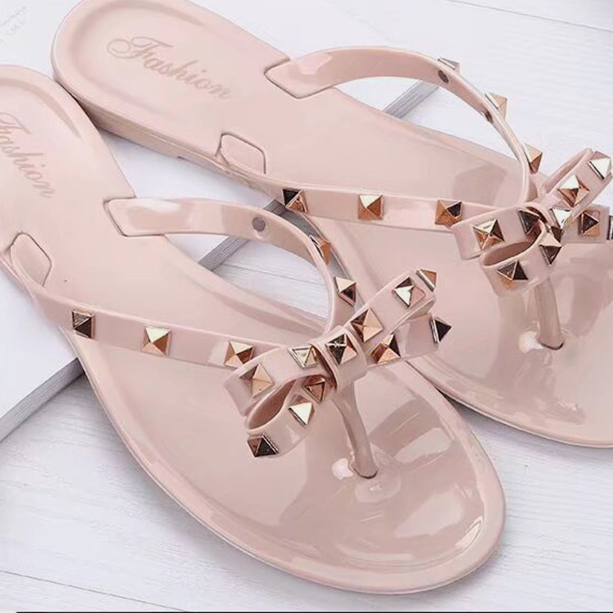 PREORDER- Bow Toe Post PVC Sandals