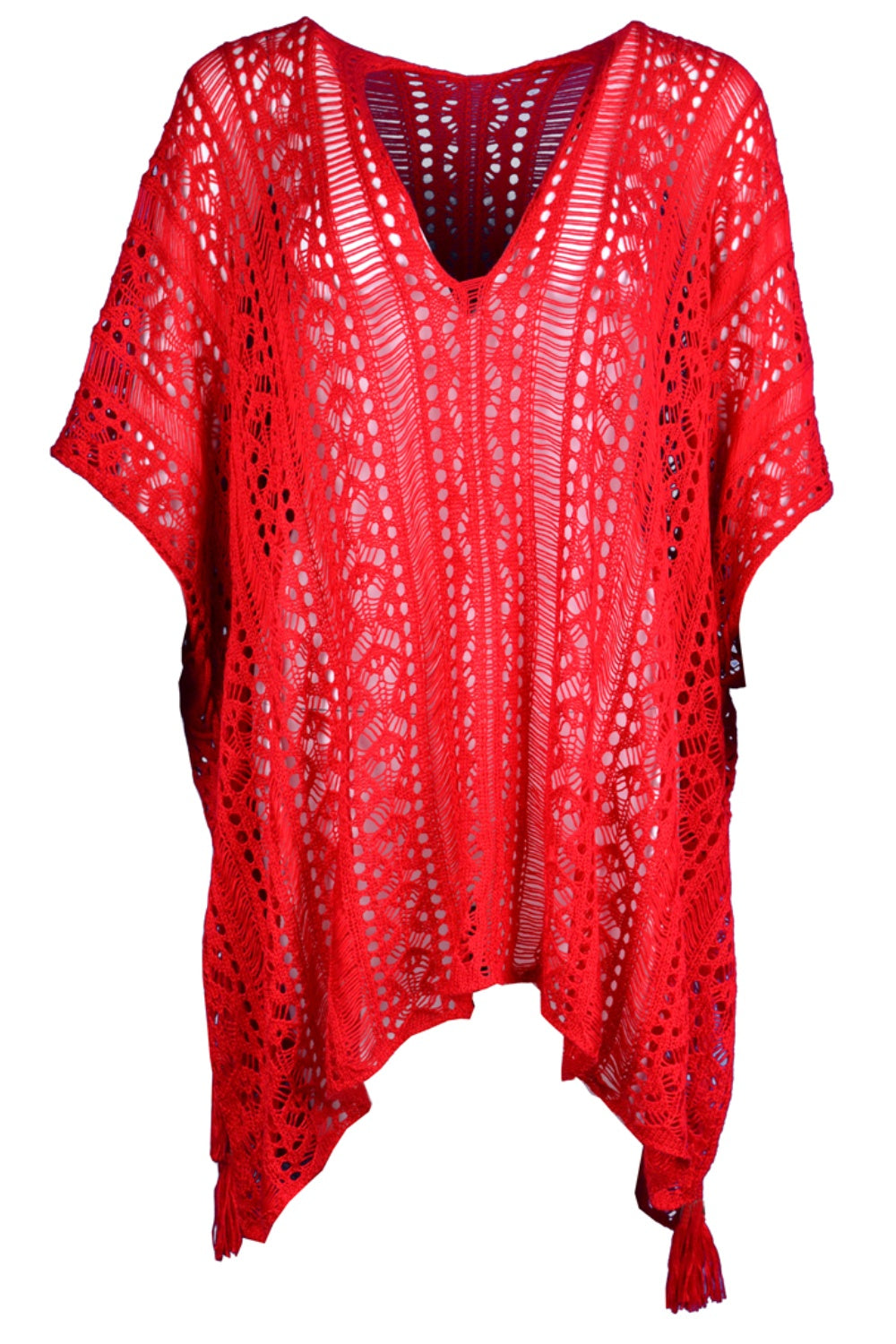 PREORDER- Cutout V-Neck Cover-Up with Tassel