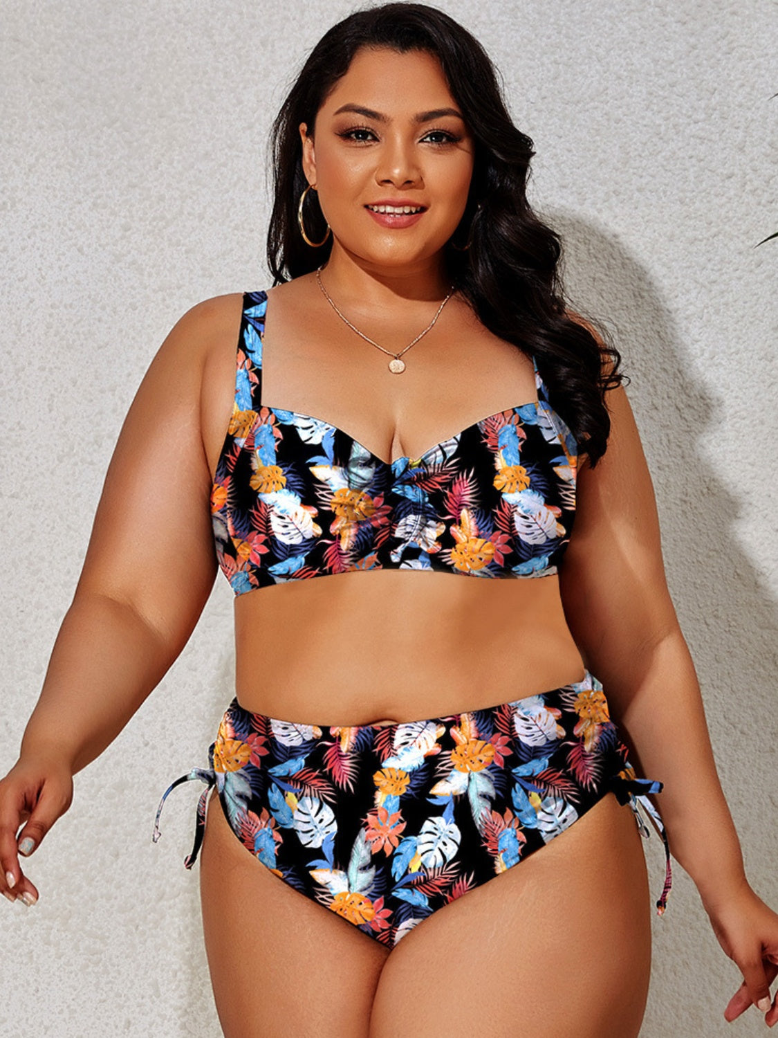 PREORDER- Plus Size Printed Wide Strap Two-Piece Swim Set