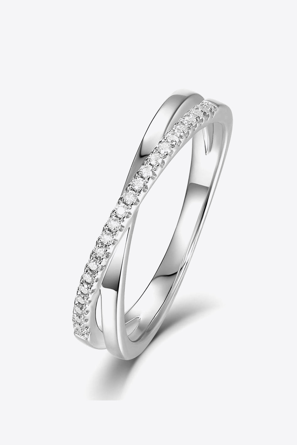 PREORDER- Adored Moissanite Crisscross 925 Sterling Silver Ring
