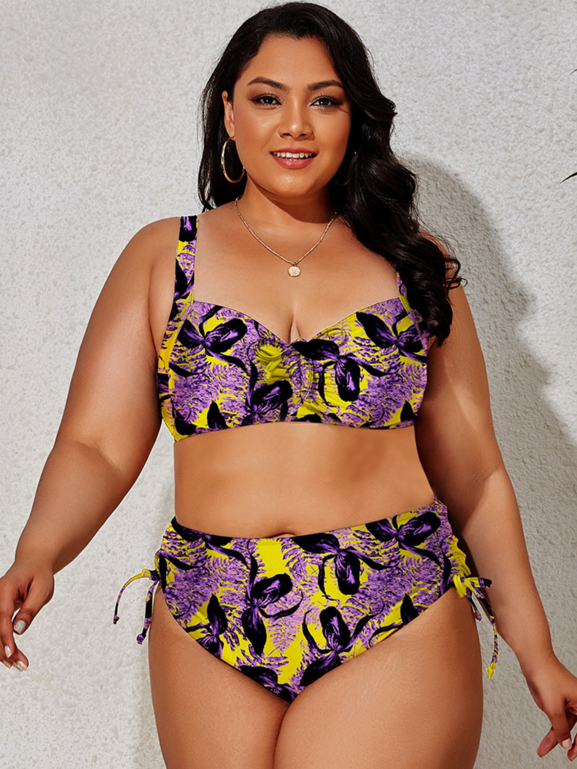 PREORDER- Plus Size Printed Wide Strap Two-Piece Swim Set