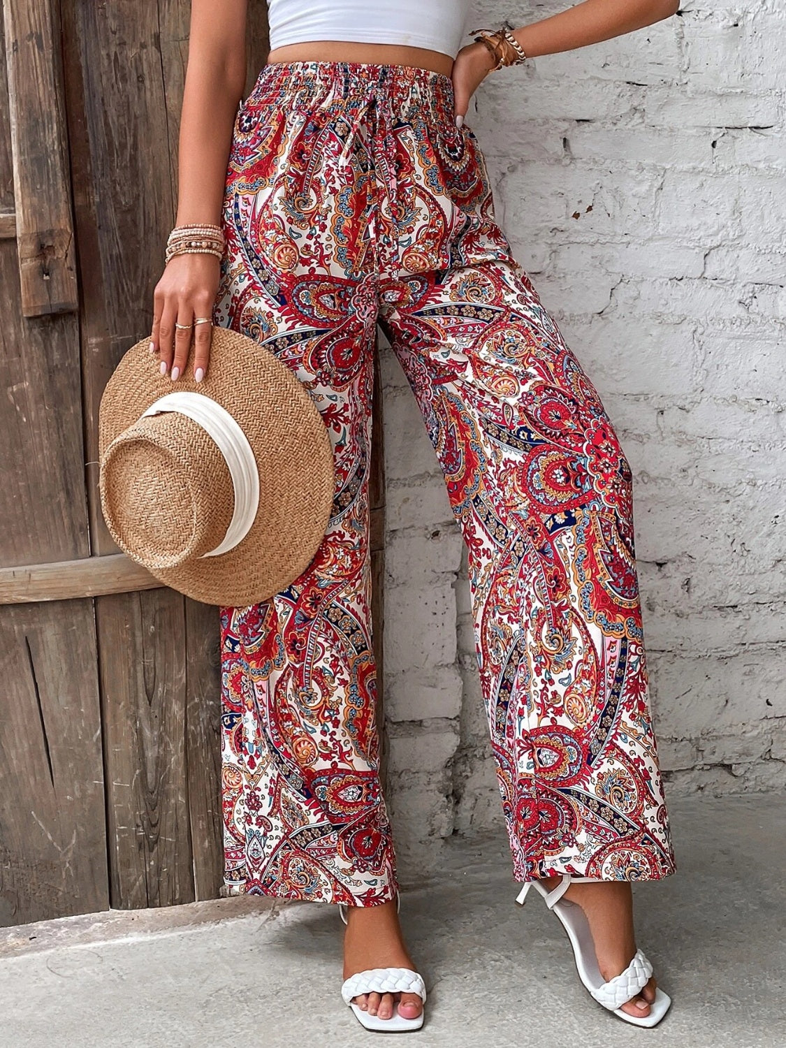 PREORDER- Printed Wide Leg Pants