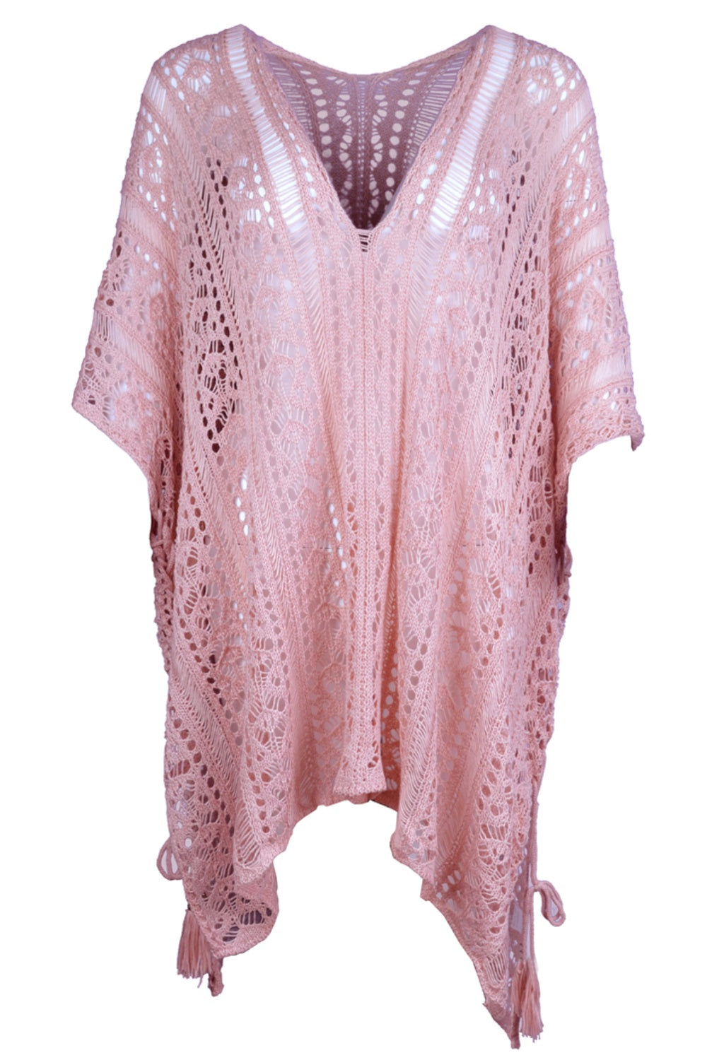 PREORDER- Cutout V-Neck Cover-Up with Tassel