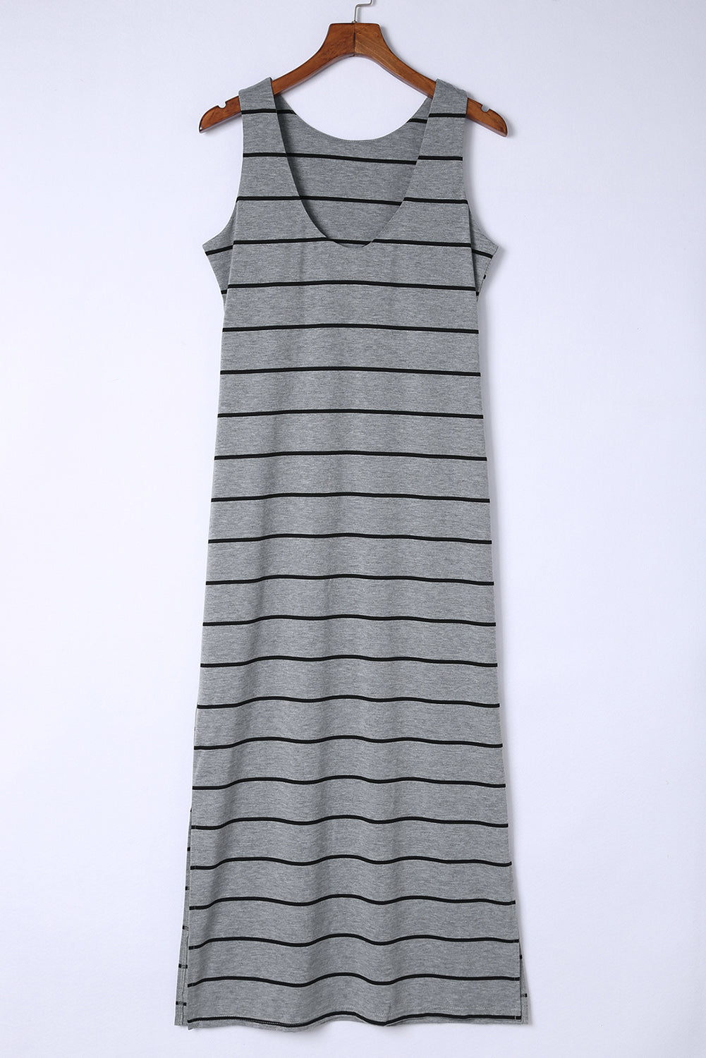 PREORDER- Striped Slit Sleeveless Maxi Dress