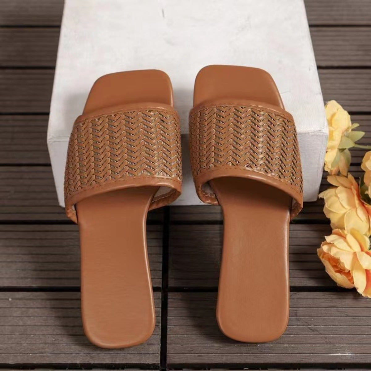 PREORDER- Rattan Woven Flat Sandals