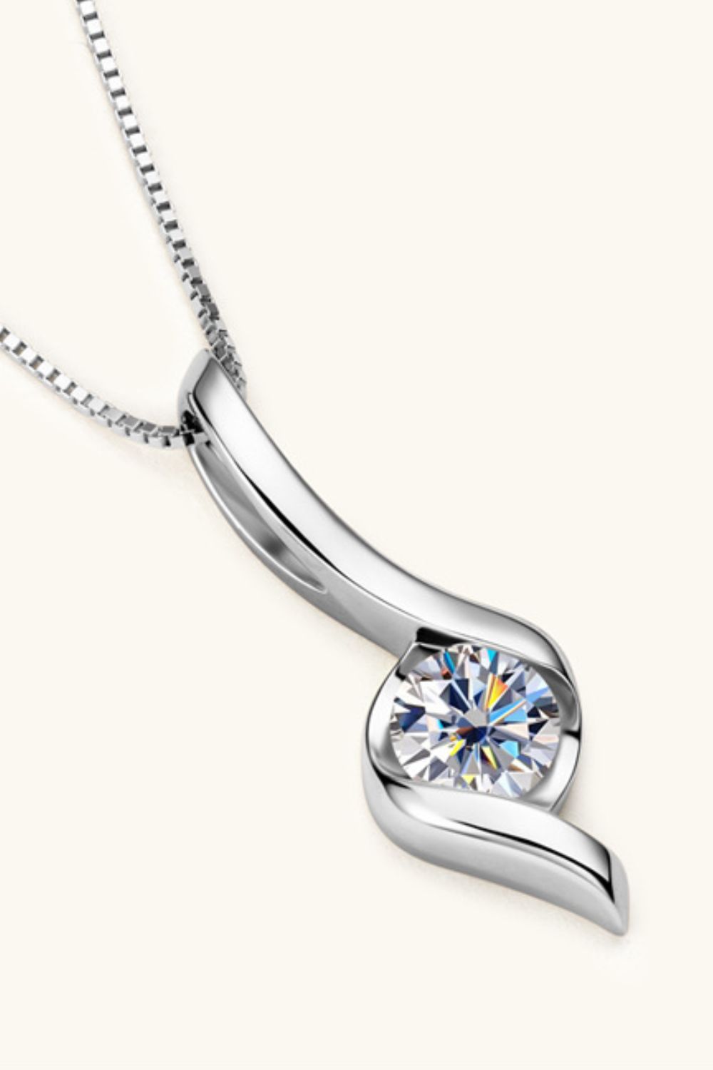 PREORDER- 1 Carat Moissanite 925 Sterling Silver Necklace