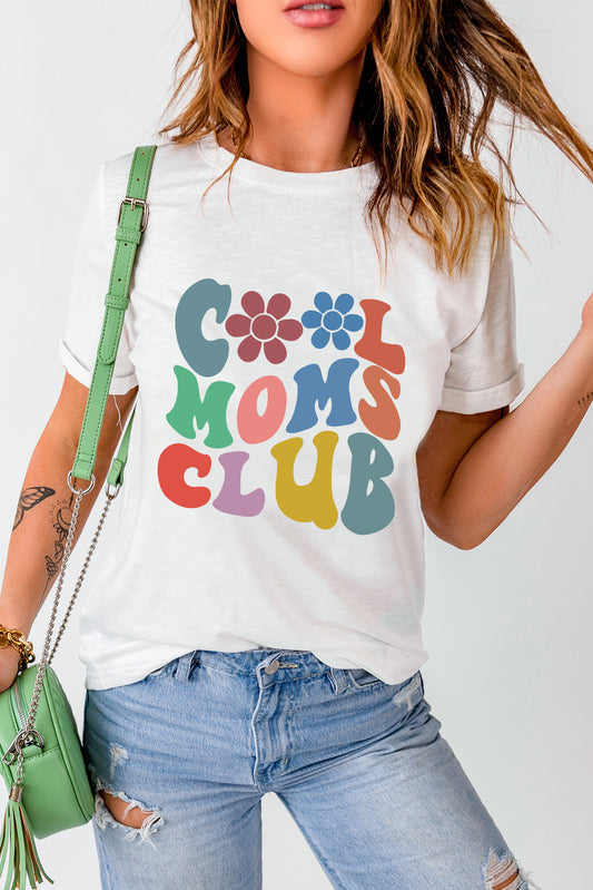 PREORDER- COOL MOMS CLUB Round Neck Short Sleeve T-Shirt