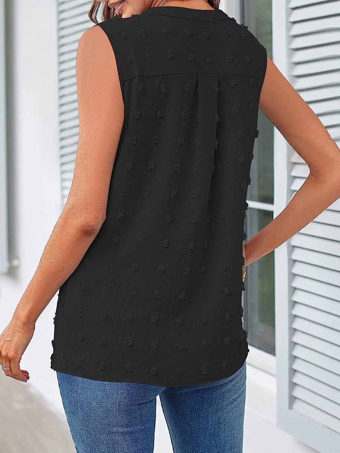 PREORDER- Swiss Dot Notched Tank