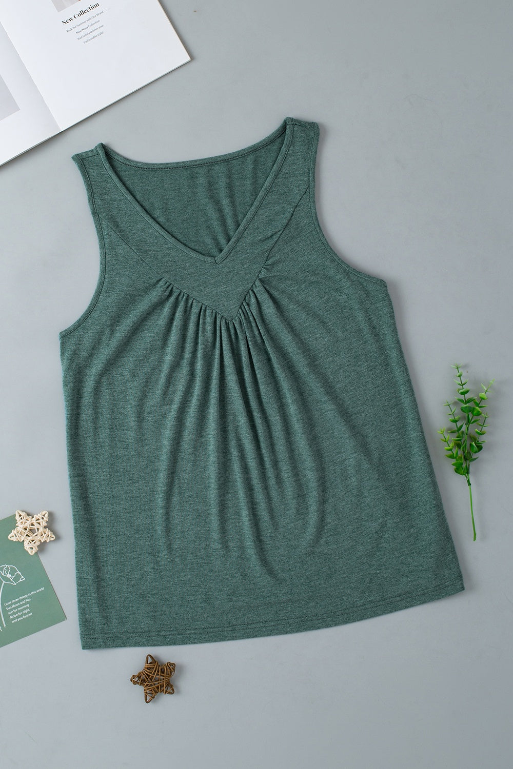 PREORDER- V-Neck Wide Strap Tank