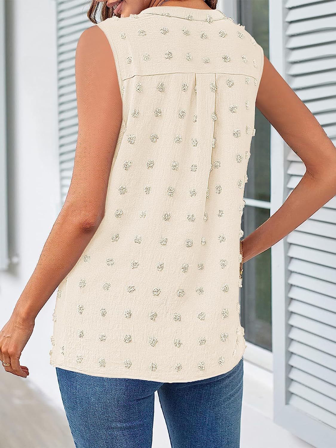 PREORDER- Swiss Dot Notched Tank
