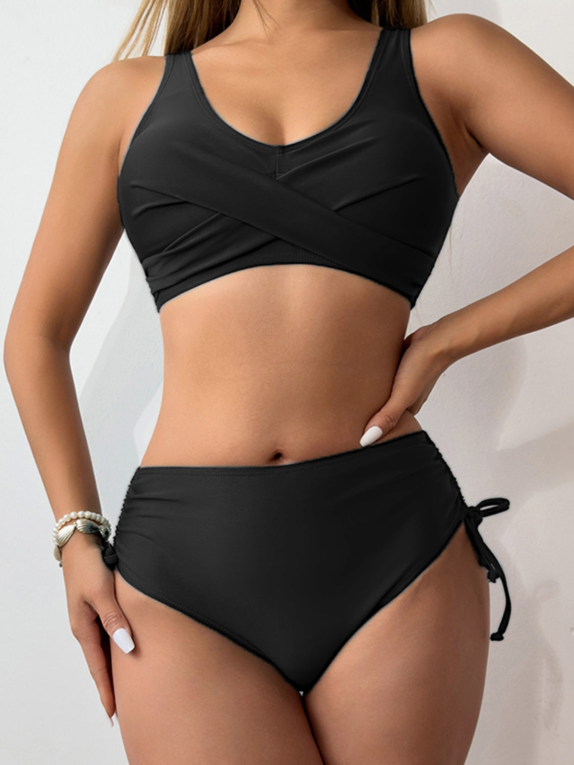 PREORDER- Scoop Neck Wide Strap Bikini Set