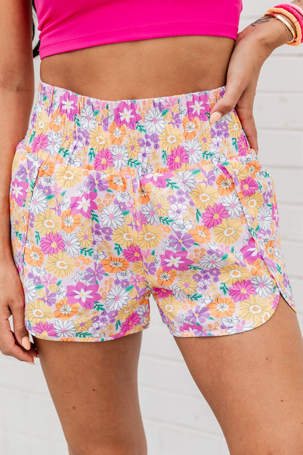 PREORDER- Printed High Waist Shorts