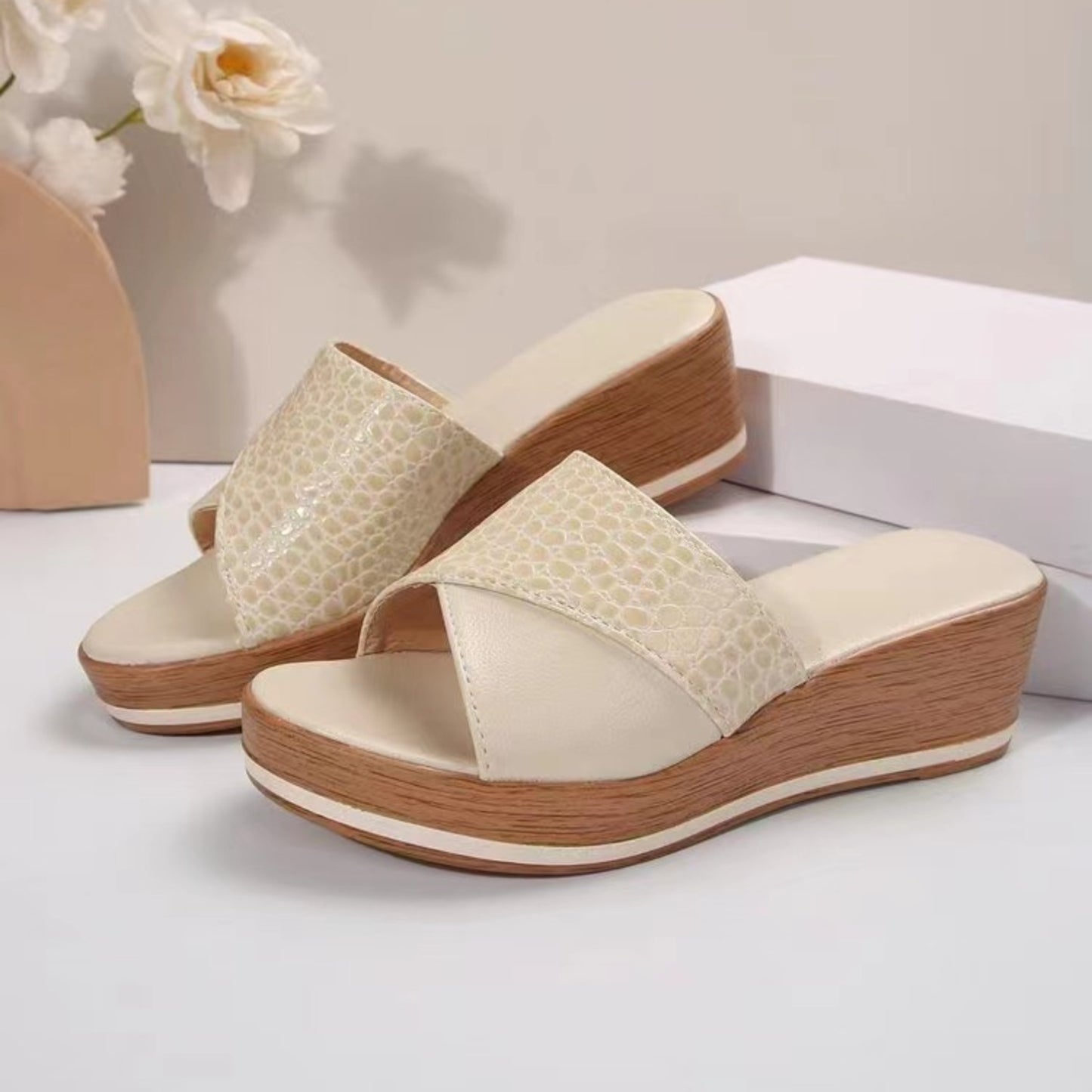 PREORDER- PU Leather Open Toe Sandals