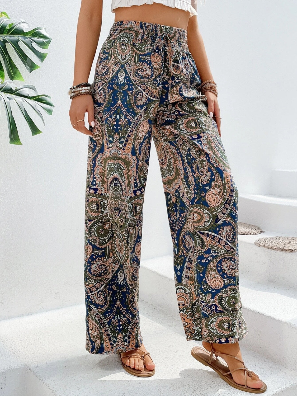 PREORDER- Printed Wide Leg Pants