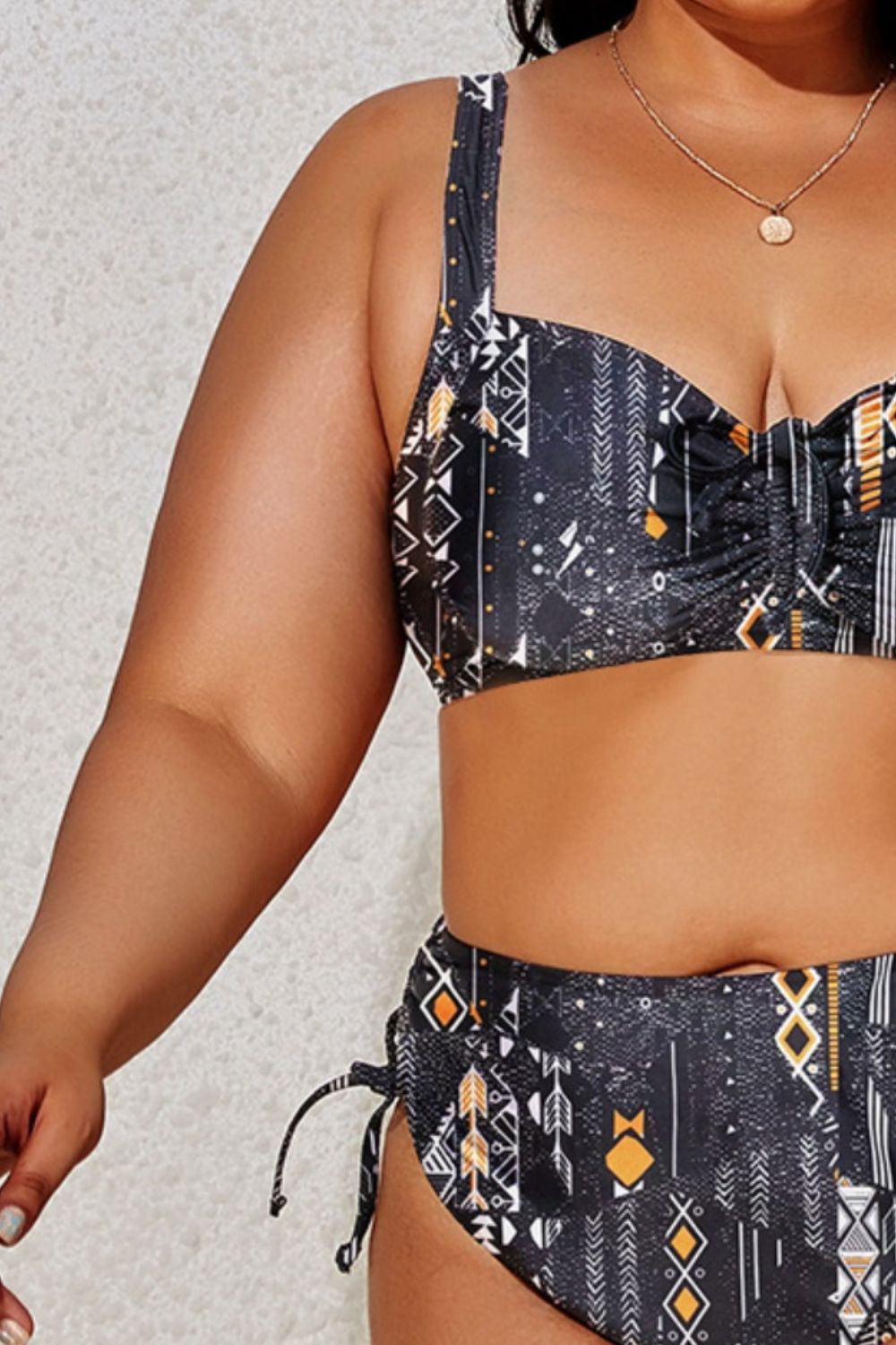 PREORDER- Plus Size Printed Wide Strap Two-Piece Swim Set