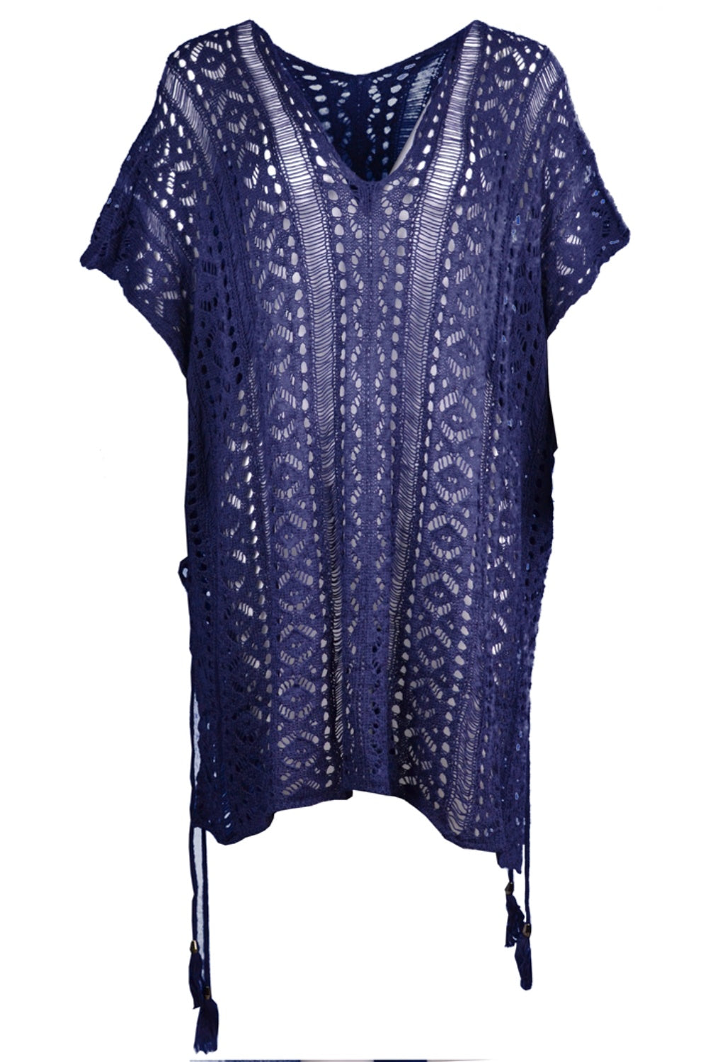 PREORDER- Cutout V-Neck Cover-Up with Tassel