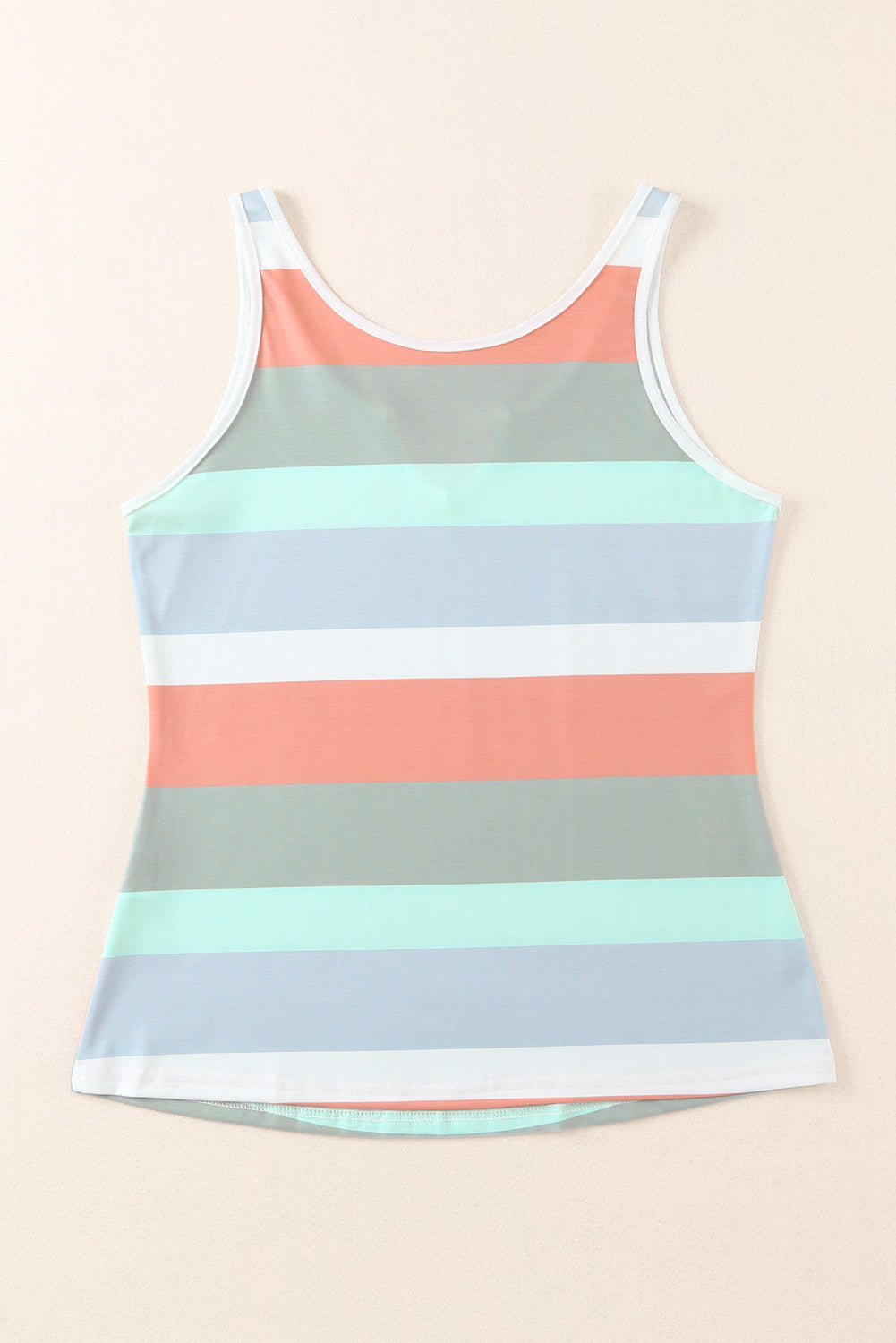 PREORDER- Striped Notched Neck Tank