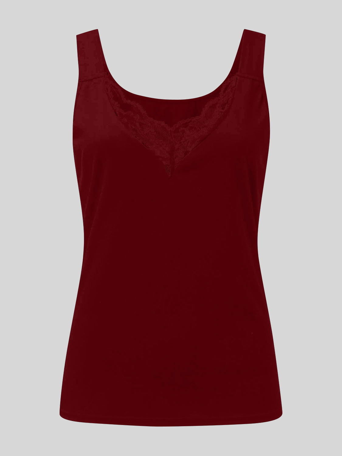 PREORDER- Full Size Lace Detail Sweetheart Neck Tank