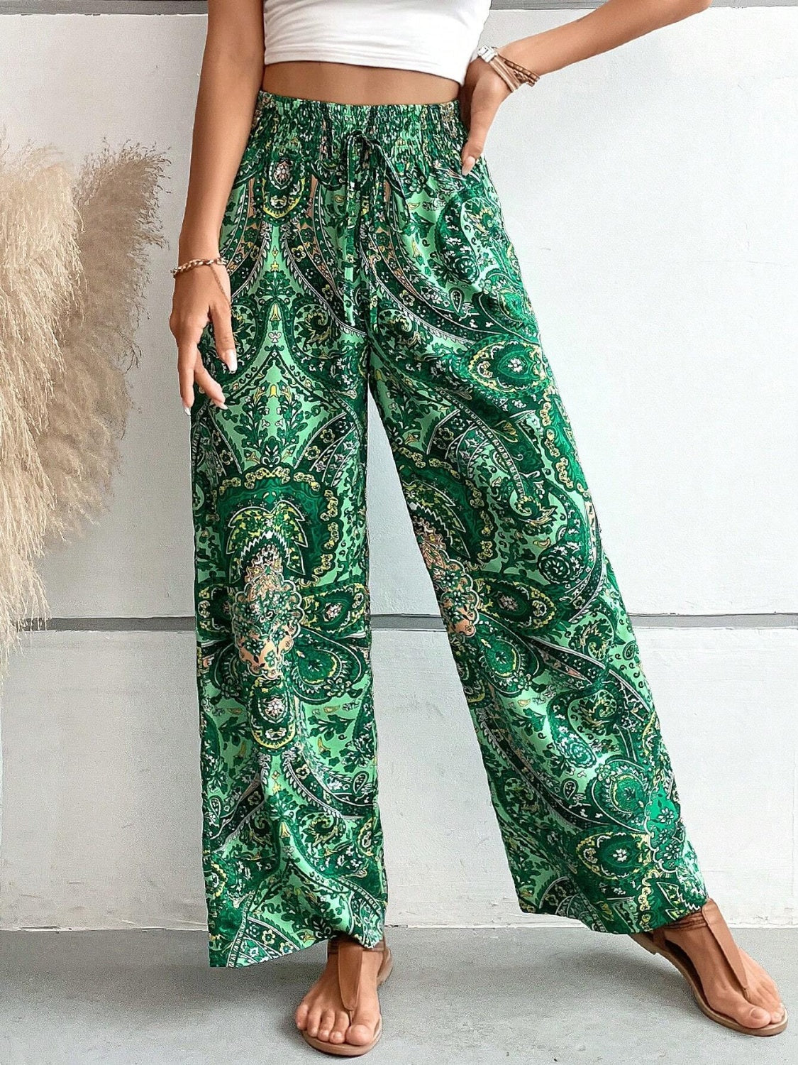 PREORDER- Printed Wide Leg Pants