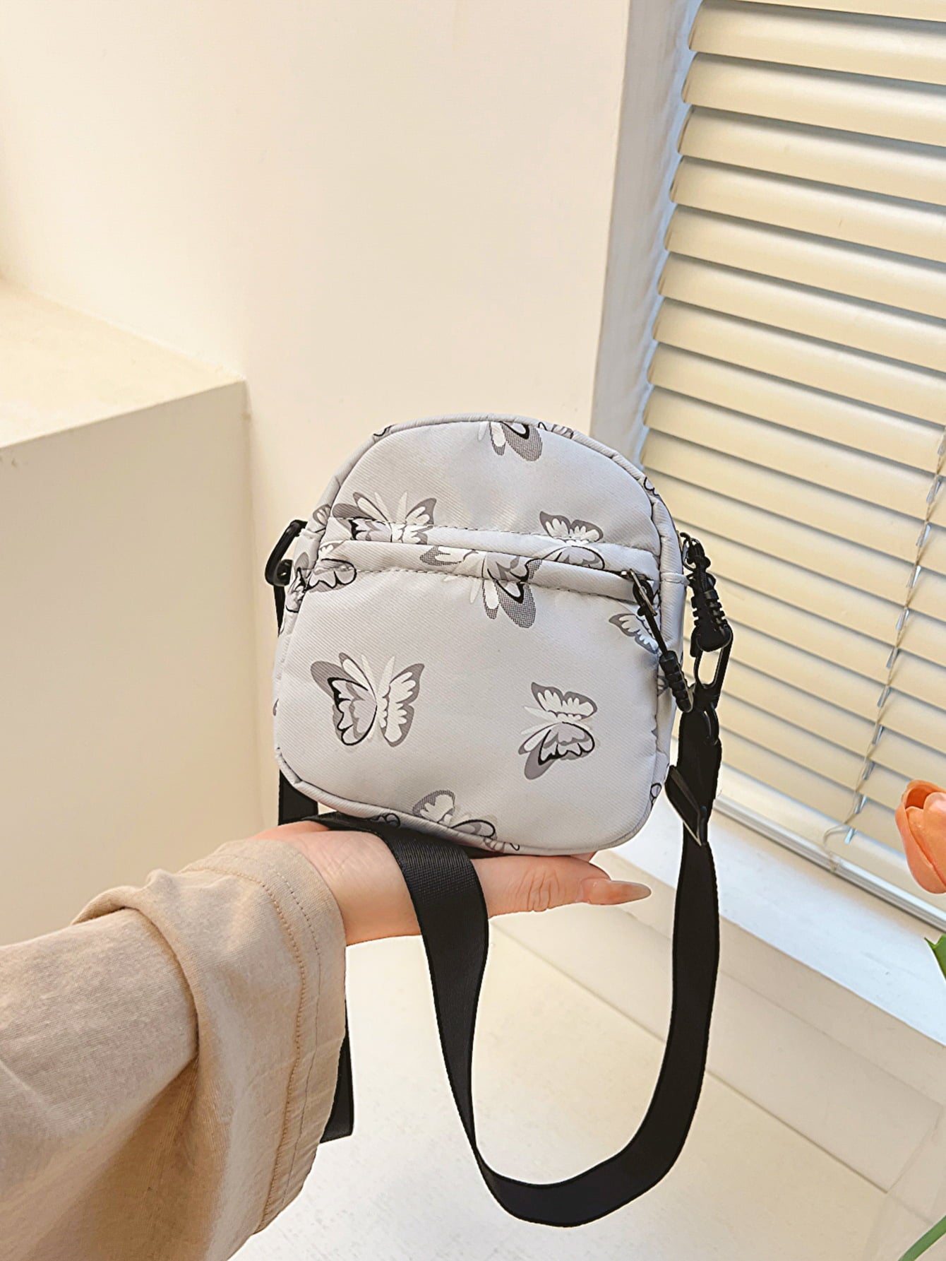 PREORDER- Butterfly Print Polyester Shoulder Bag