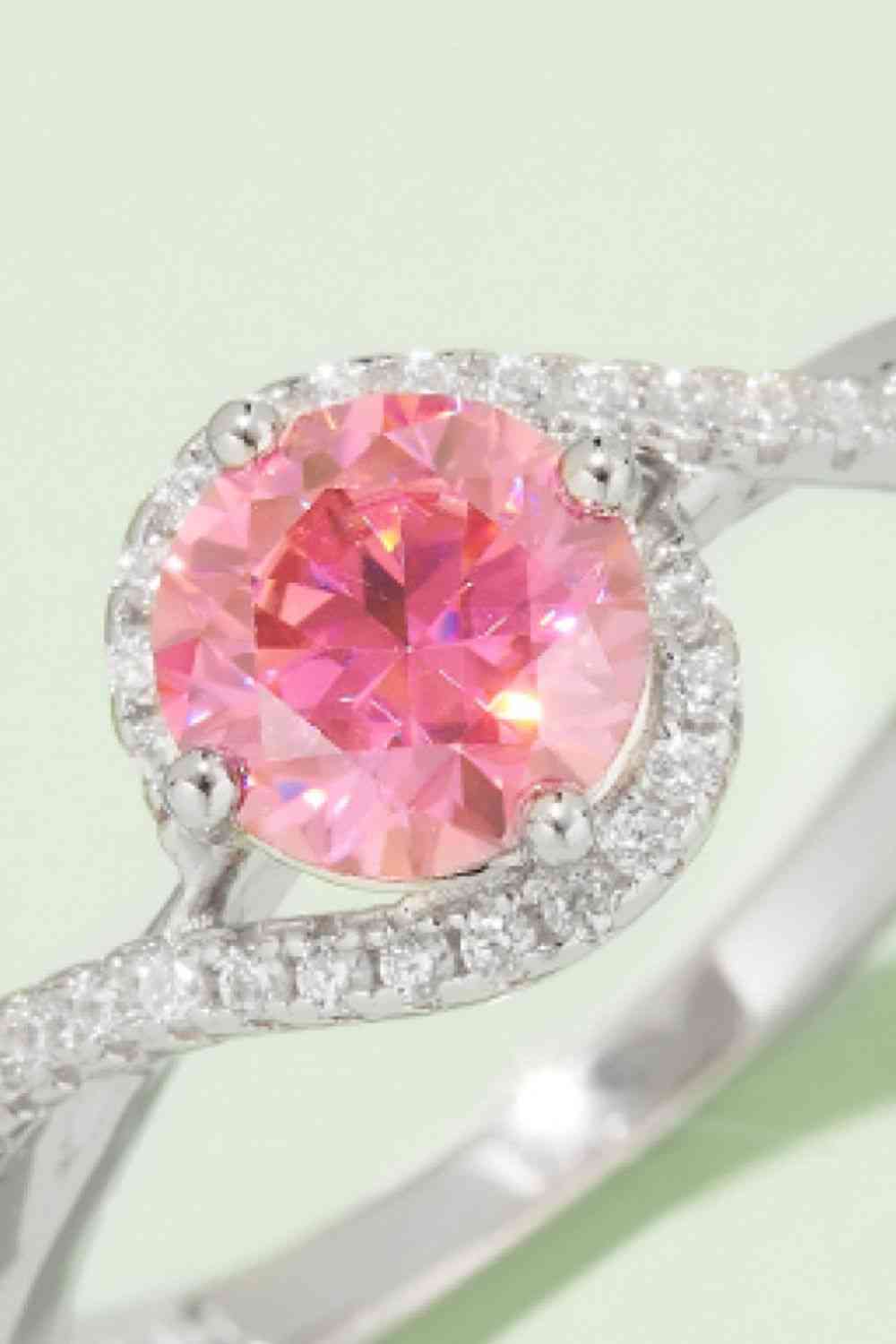 PREORDER- 1 Carat Moissanite Contrast 925 Sterling Silver Ring