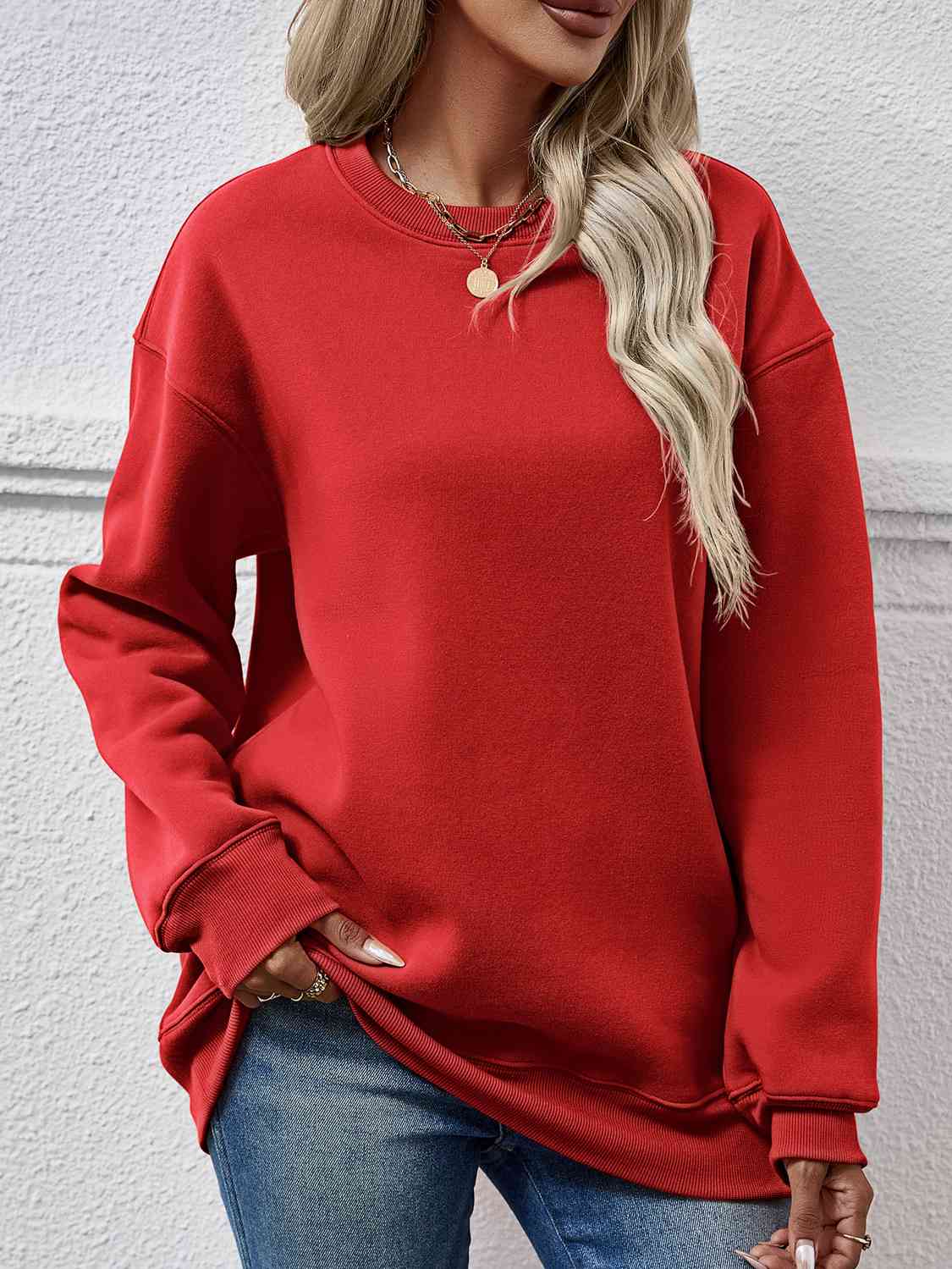 PREORDER- Round Neck Long Sleeve Sweatshirt