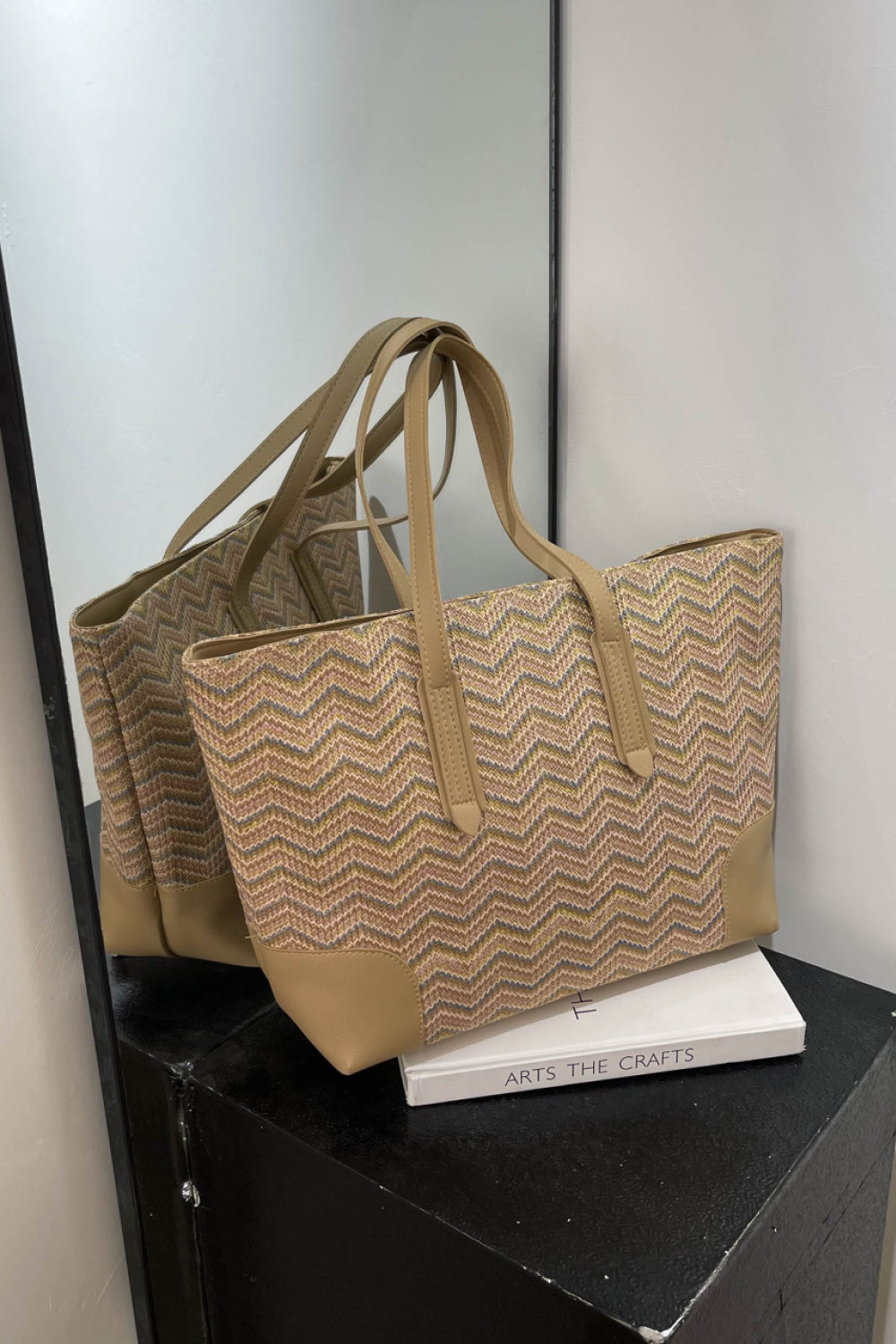 PREORDER- Chevron Straw Tote Bag