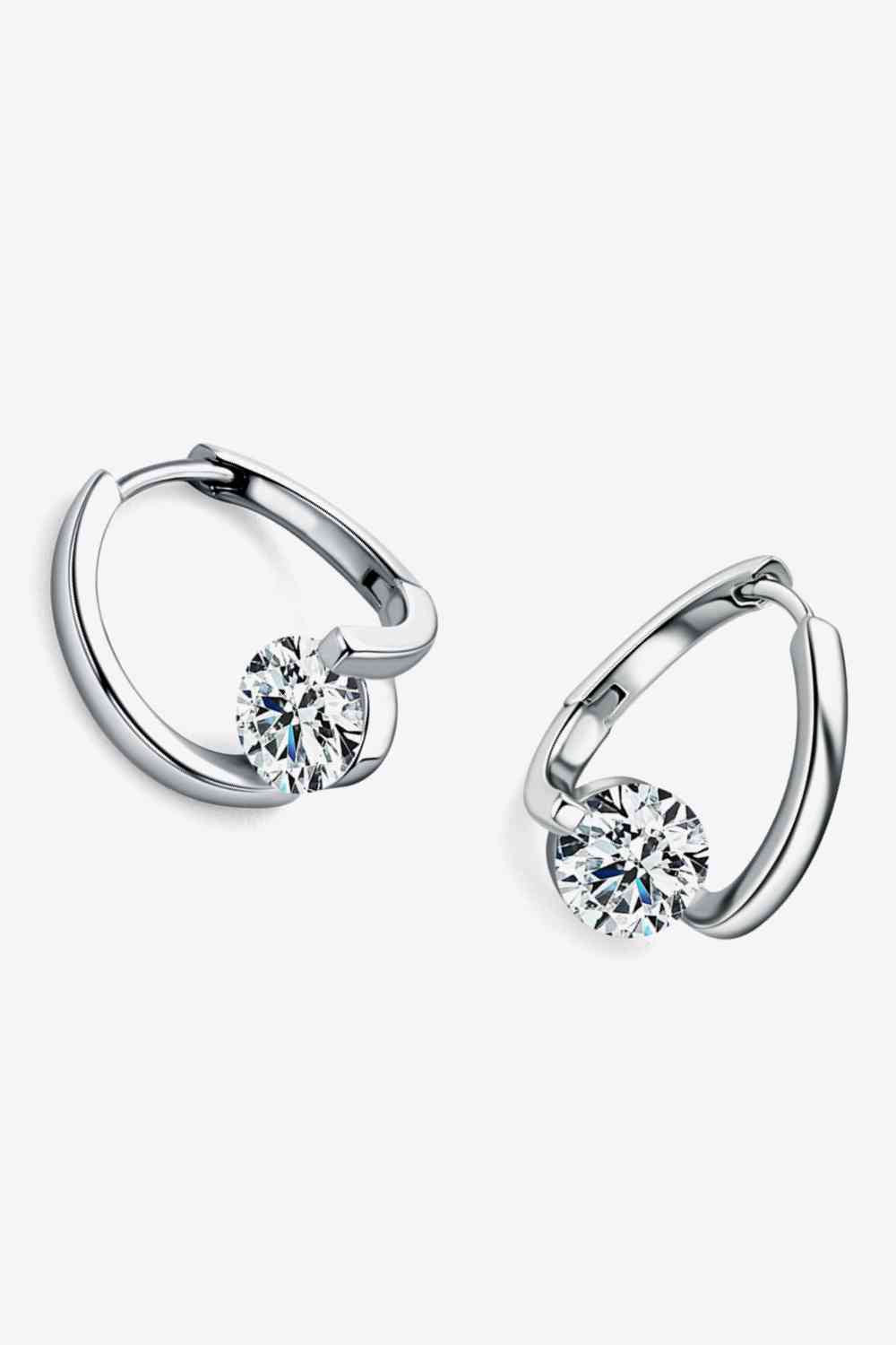 PREORDER- 2 Carat Moissanite 925 Sterling Silver Heart Earrings