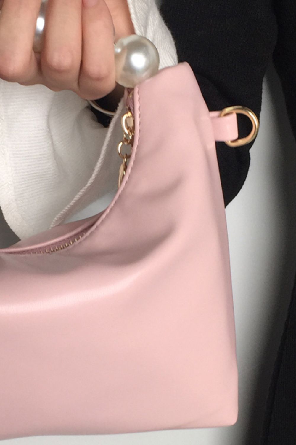 PREORDER- Adored PU Leather Pearl Handbag