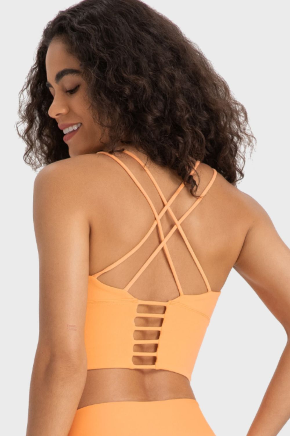 PREORDER- Crisscross Back Ladder Detail Sports Bra